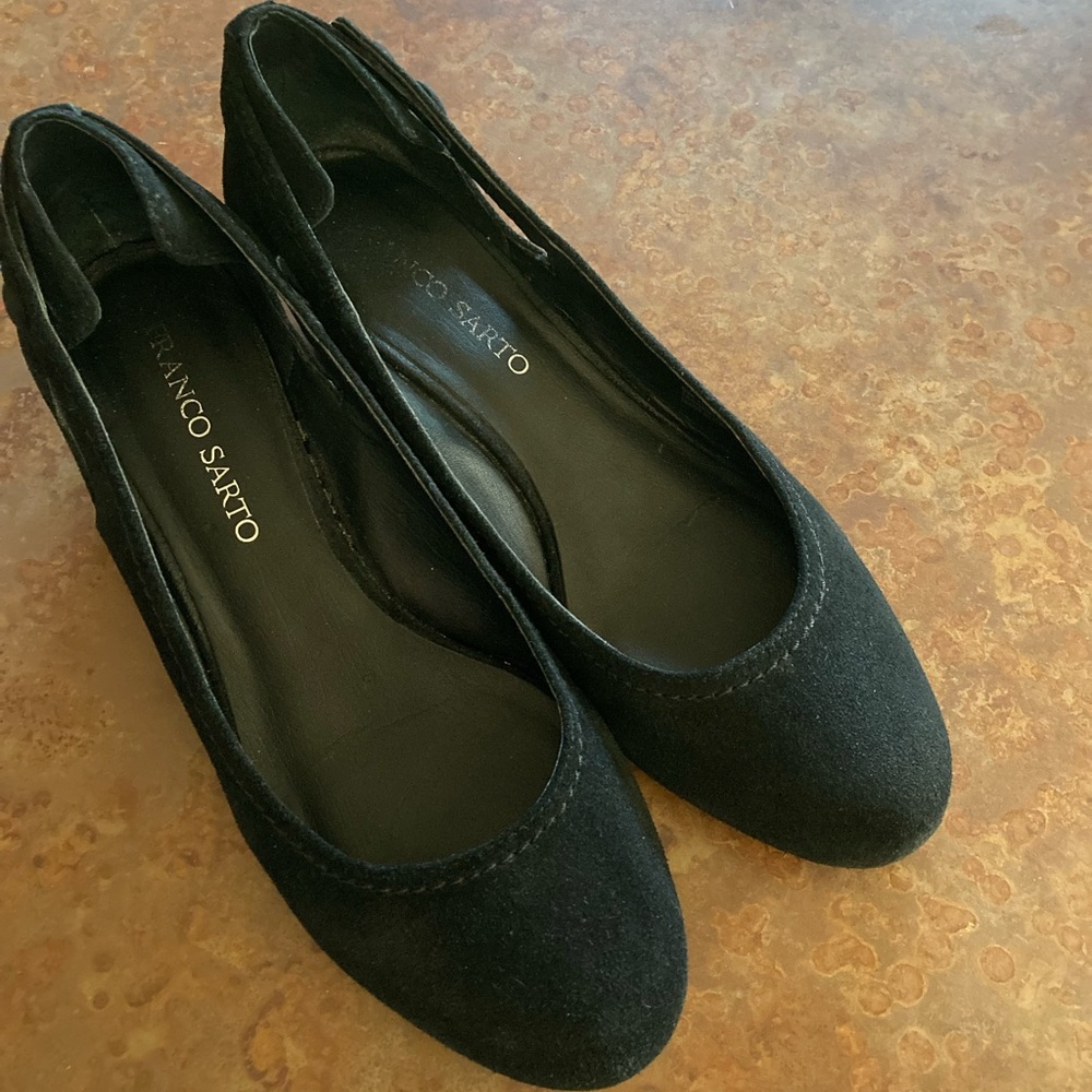 EUC~Franco Sarto Suede Wedges~Size 9